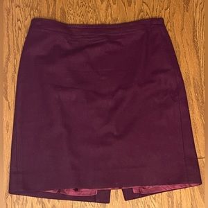 J. Crew Wool Pencil Skirt in Berry